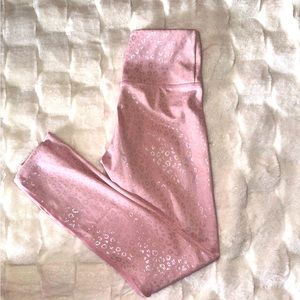 Zyia Pink leopard print leggings. Size 0